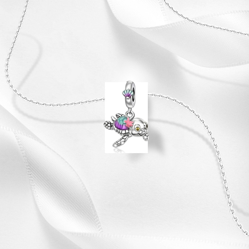 Turtle Charm Bead for Snake Chain Bracelets, DIY Accessory